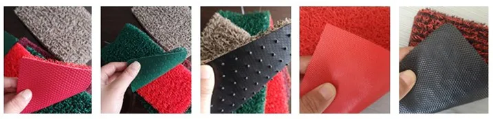 double color spike/firm/diamond non slip back pvc car mat roll machine