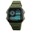 SKMEI Men Watch 1299 Luxury Silicone 50M Waterproof Watches Men Wrist Digital LED Military Wristwatches Relogio Masculino