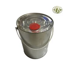 5L round empty metal tin paint can with plastic lid and handle