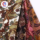 soft and smooth woven paisley print bubble dress material polyester satin fabric