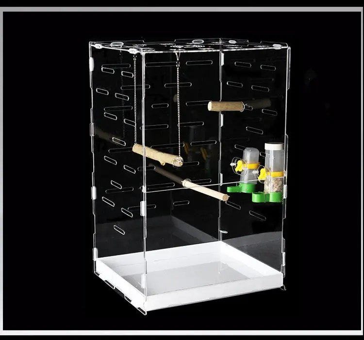 Custom Acrylic Bird Cage Sale,Rectangle Clear Pet  