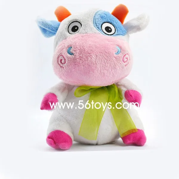 Çocuk oyuncakları ücretsiz doldurulmuş inek oyuncak desen, yayla inek yumuşak oyuncak, inek peluş oyuncak