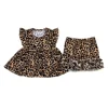 Fashion toddler girls dress sets leopard printed summer kids clothes remake hot selling design clothes