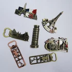 High quality removable 3D Eiffel Tower sticker home decor souvenir fridge magnet