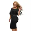 wholesale 2017 Plus size women clothing fat women clothing with tassels short sleeve dress
