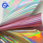 New fashion factory price PU reflective holographic leather fabric