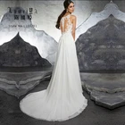 Custom color latest wedding gown designs white women formal evening dress