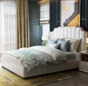 Modern Headboard Leather Storage Upholstered Super King Size Beds Luxury bedroom furniture