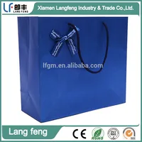 buy foldable brown gift paper bag/rope handle ba