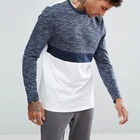 manufacturer clothing mens color block longline bangladesh plain t-shirts