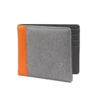 Men Wallet Branded Men Customized Design Canvas Leather Men Wallet With Logo Branded