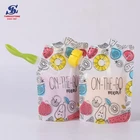 Reusable baby food storage bag,baby food spout squeeze pouch with spoon