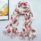 Custom design wholesale linen scarf supplier