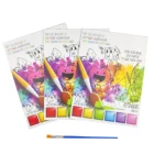 children drawing book DIY color filling book with brush and pigment