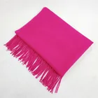 Cashmere feel warm shawl scarf with pure color
