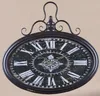 ROMAN NUMERALS ROUND METAL WALL CLOCK