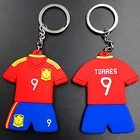 Chinese Supplier 2018 Football Team Custom Shirt shaped soft PVC Keychain