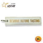 2018 Wholesale Bulk Handmade Custom Leather Car Brand Logo Keychain, Name Card Key Ring,Gold Woven Key Chain