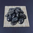 Polishing waxing black landscaping natural stone pebbles