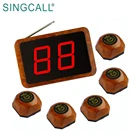 SINGCALL APE1000 wood and 5 buttons restaurant service call system