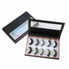 Custom printed makeup eyelashes packaging box holographic 5 pairs eyelash Packaging cardboard glitter magnetic box