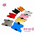 Factory price hot sale bank rfid blocking fashion colorful aluminum ID card holder wallet