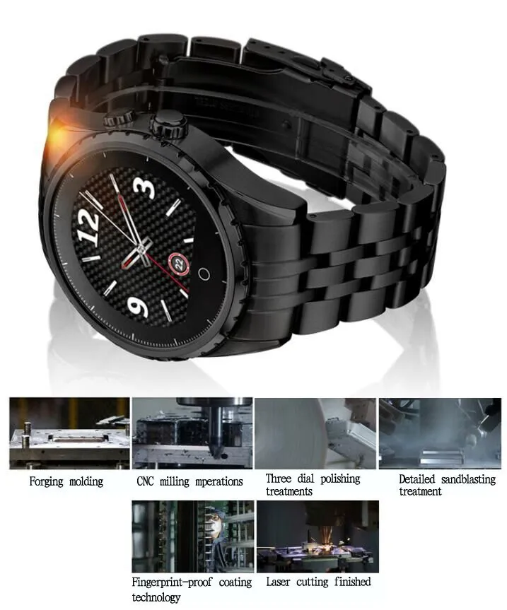 Vintage Smartwatches Reloj Inteligente Android Wear Smart Android Watch Smartwatch Android IOS with Camera Stainless Steel Case