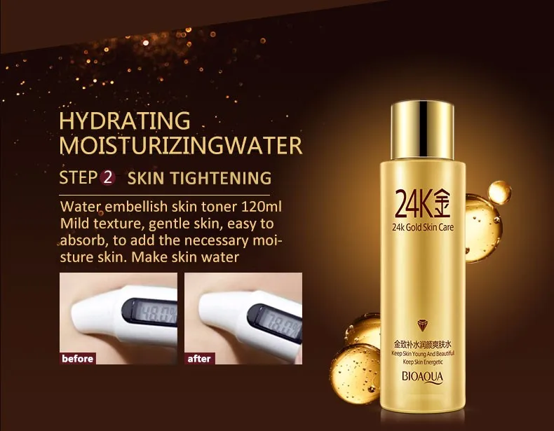 OEM/ODM BIOAQUA 24 Gold Skin Care 5 Sets For Face Care Firming Moisturizing and Smooth Skin care products