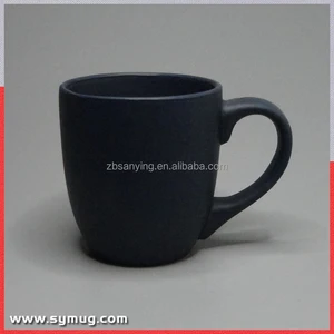 customized 16oz matt black ceramic coffee mug for gift