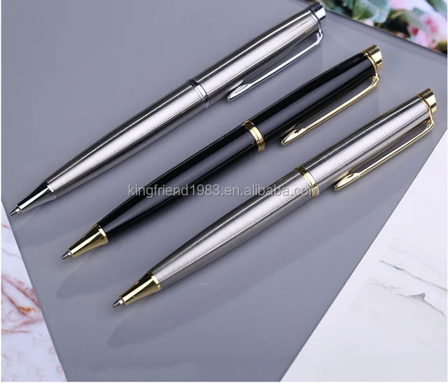 New office special business stainless steel grinding pen, metal ball pen, gift pen customization.