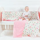 7pcs cotton baby crib bumpers quilt pillow sheet children cot bed linen set baby crib bedding sets