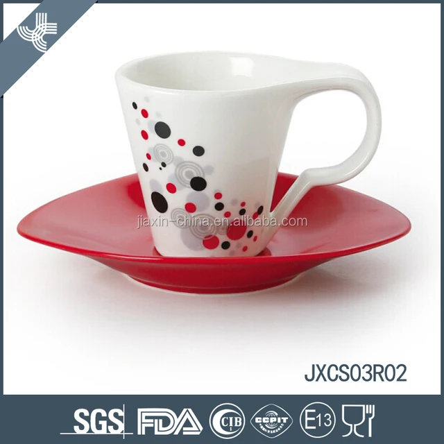 leisure custom printing porcelain fancy coffee cups and mugs