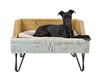 wooden box bed for cat,dog, modern pet bed with metal legs