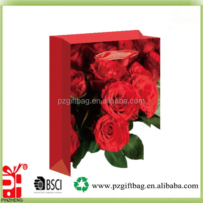 paper bag for flowers in valentines day