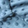 100% Polyester Warp Knitting Super Soft Grey Color Minky Dot Fabric