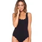 Women's One Piece Bikini In Plain Black And White Color Ready To Ship