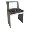 New Vintage Design Modern Cheap Bedroom Furniture Black Small Corner Mirrored Wooden Makeup Vanity Dressing Table With Mirror