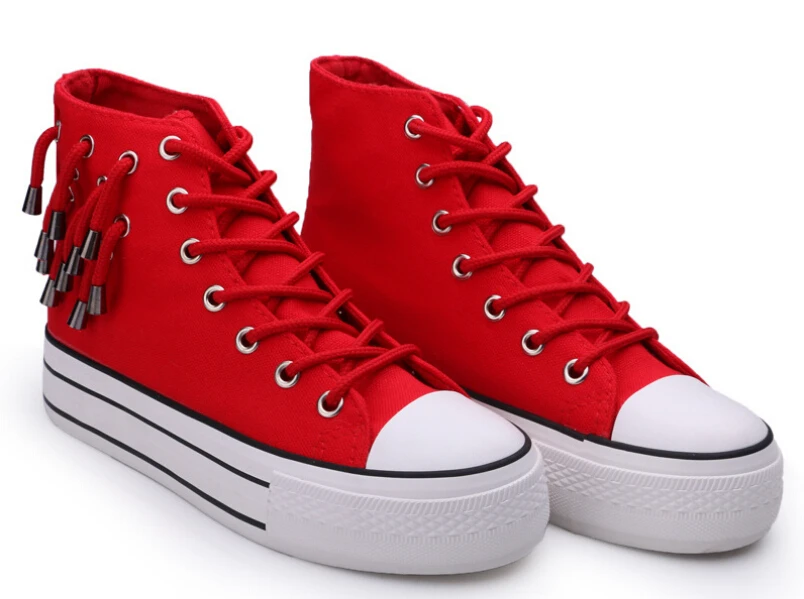 2015 Women Classic Canvas Shoes woman platform sneakers women's wedge sneakers breathable sport shoes Casual high platform shoes