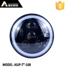 Auto parts offroad led for jeep led headlights 7inch round headlamp with white Amber halo