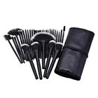 Professional Make Up Brush Set With Bag Case Black Private Label Cosmetic Makeup Brush Set 32 Piece