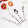 Hot selling ps silver plated wholesale cheap restaurant flatware plastic disposable cutlery