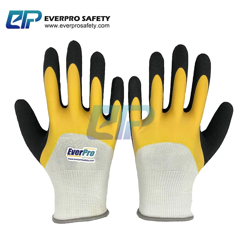 13 G knit glove dipped latex half and sandy safety gloves