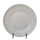 Samyo Factory Home Wedding Tableware Colored Silver Glass Dinner Plate