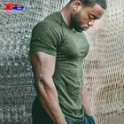 Custom Logo Moisture Wicking Polyester Spandex Sport Shirt Wholesale Lightweight Breathable Mens Gym T Shirt