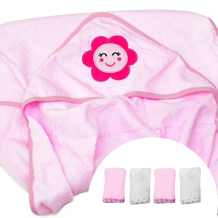 combine:4pcs face towel   1pcs hooded towel 4.