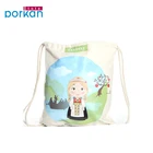 Bulk Buying Durable Supermarket Canvas Cotton Drawstring Bag With Logo