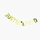 Wedding Party Decorations Just Married Gold Wedding Letters Celebrations Banquet Banner Decoration Garland Wholesale