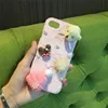 Cute bear and knitted hats furry mobile phone shell for iphone 7 7 plus case