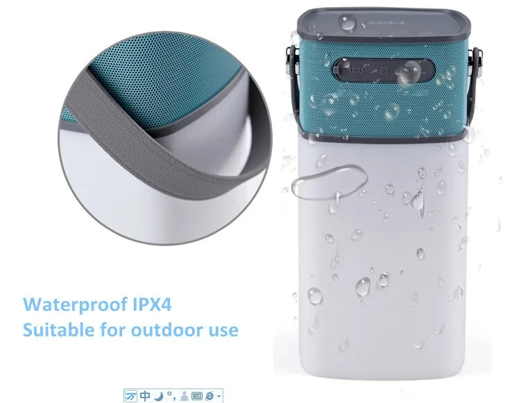 multifunction bluetooth speaker with night light and power bank