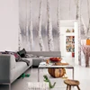 Natural Material Non Woven Wallpapers Moisture-Proof Function Bodhi Birch Tree Wallpaper for Walls